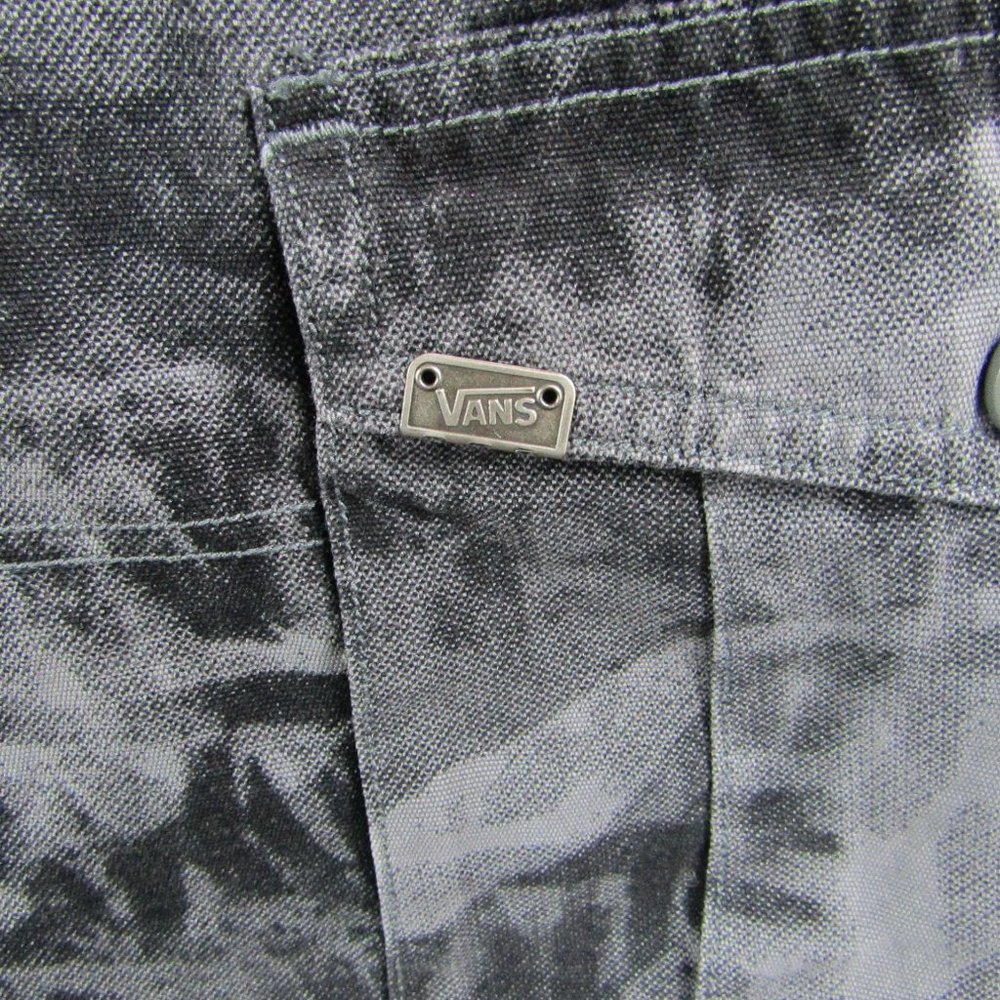 Vans Men's Black Gray Acid Wash Brand Graffiti Cargo Shorts | 32 - Picture 4 of 5
